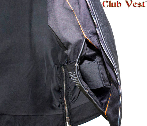 Dream Apparel Women's Leather Concealed Carry Pocket Club Vest