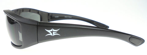 Spider Eyez™ Eva Foam Padded Motorcycle Sunglasses, Shatterproof Polycarbonate Lens, Matte Black
