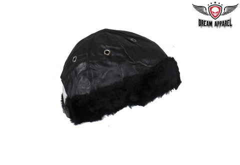 Biker Leather Cap