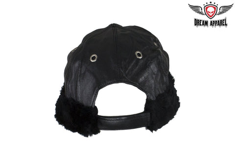 Biker Leather Cap