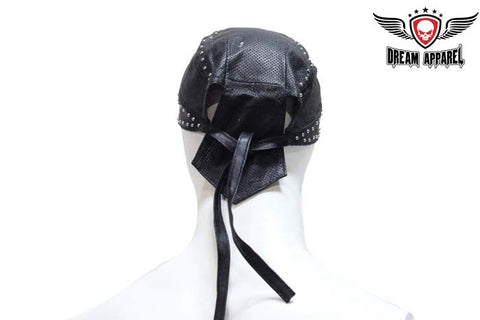 Biker Skull Cap With Studs