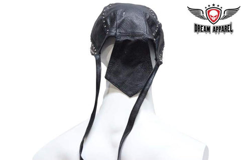 Biker Skull Cap With Studs