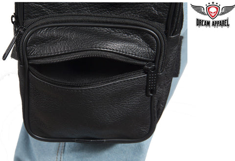 Premium Leather Thigh Bags With Gun Pocket