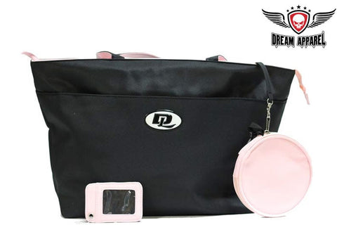 Woman Black & Pink Shoulder Purse