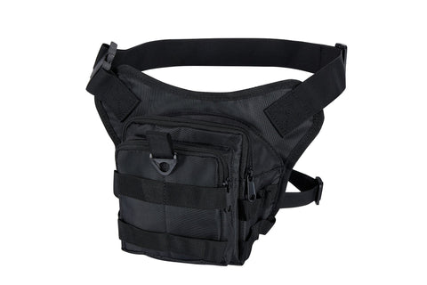 Dream Apparel Black Canvas Drop - Leg Tactical Thigh Bag with Gun Pocket