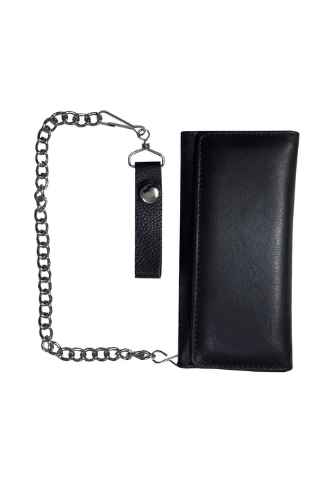 Dream Apparel Heavy Duty Biker Bifold Chain Wallet Credit Card Slots