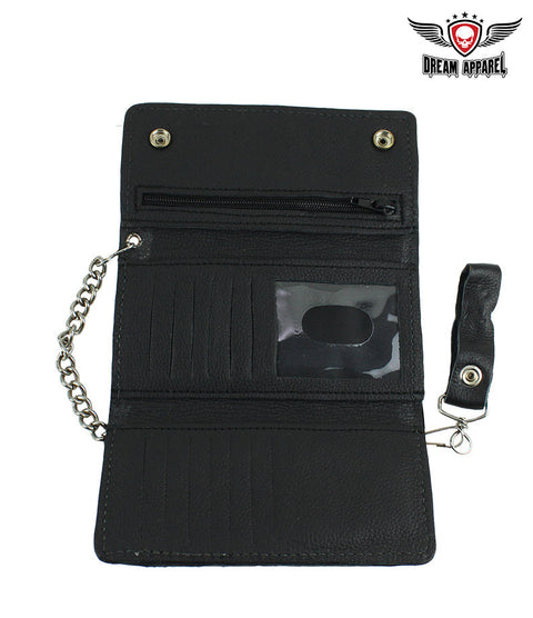 Motorcycle Black Naked Cowhide Wallet