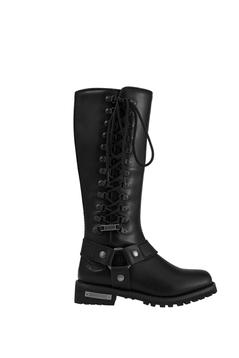 Dream Apparel® Women Biker Long Boots with Laces