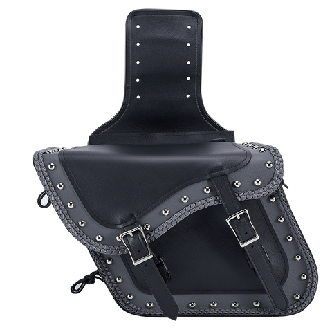 Dream Apparel PVC Motorcycle Saddlebag With Studs