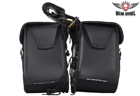 Dream Apparel Motorcycle Saddlebag With No Studs