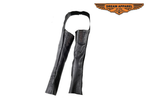 Low Rise Motorcycle Leather Chaps