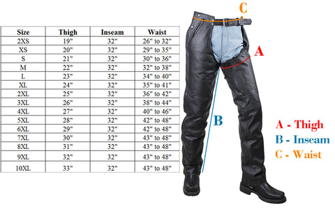 Motorcycle Chaps With Liner