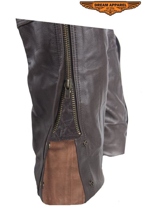 Brown Leather Chaps