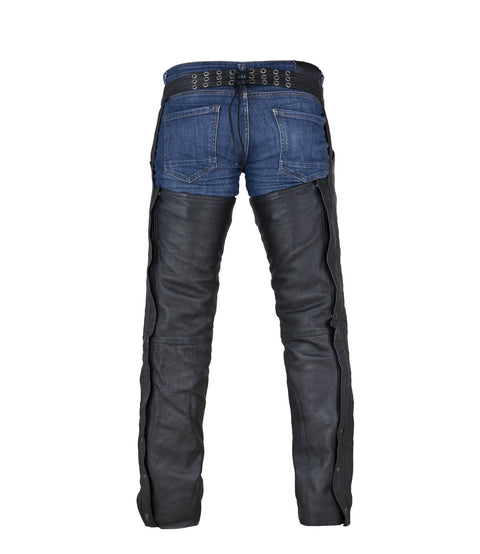 Heavy Duty Biker Leather Motorcycle Chaps