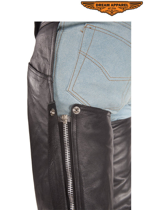 Split Cowhide Leather Chaps