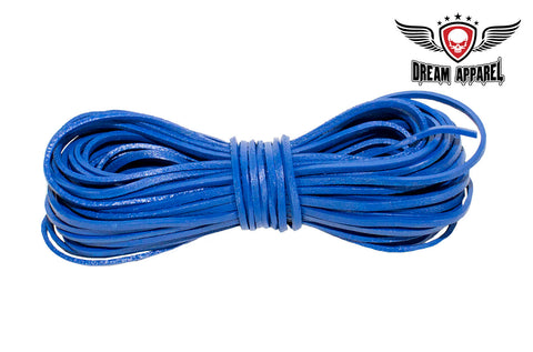 50 FT Leather Laces - Blue