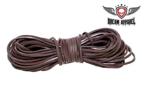 50 FT Leather Laces - Brown