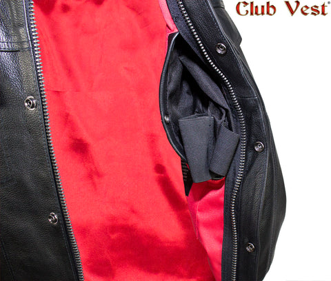 Men's Split Cowhide Gun Pocket Vest by Club Vest®