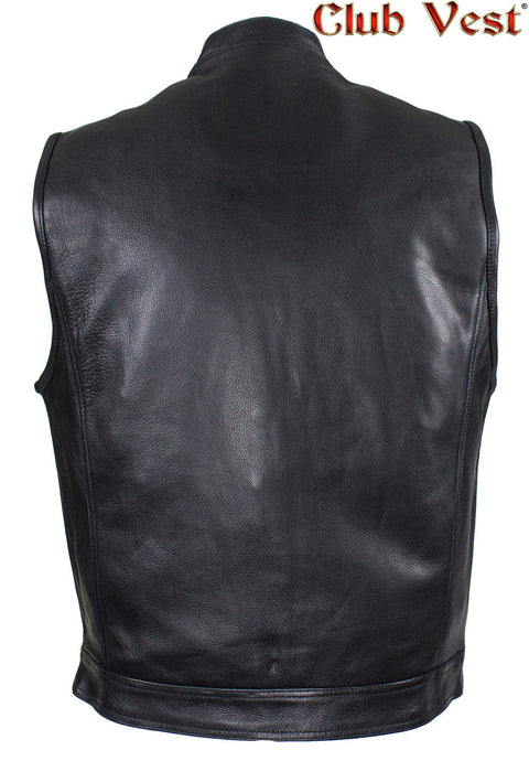 Men's Black Motorcycle Vest by Club Vest®