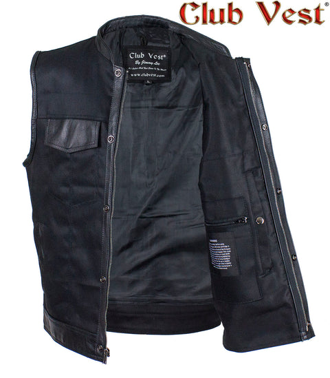 Men's Black Denim Vest by Club Vest®