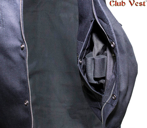 Men's Black Denim Vest by Club Vest®