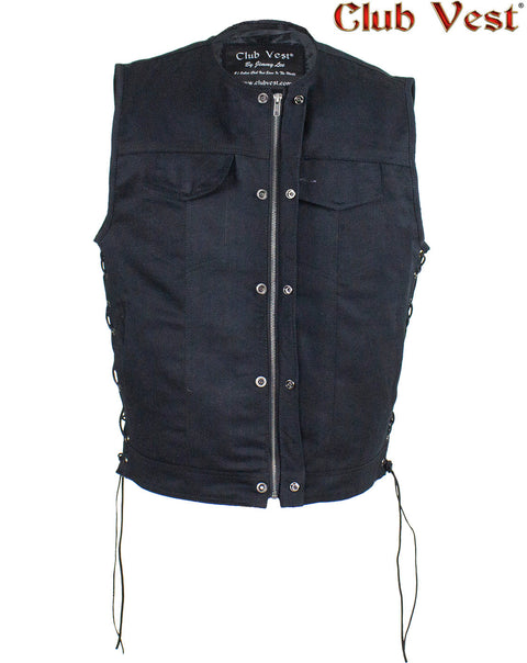 Men's No Collar Denim Vest by Club Vest®