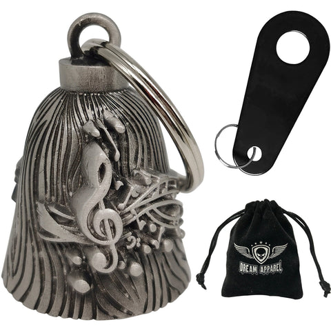 Dream Apparel Music Note Motorcycle Bell, for Good Luck in 3-D, Light Weight, Impact Resistant