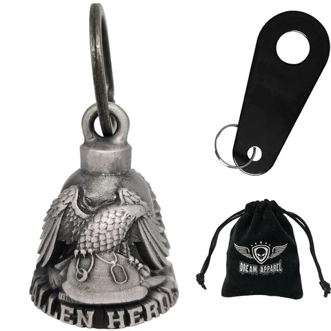 Dream Apparel Fallen Hero with Eagle Motorcycle Bell, Good Luck in 3-D, Light Weight