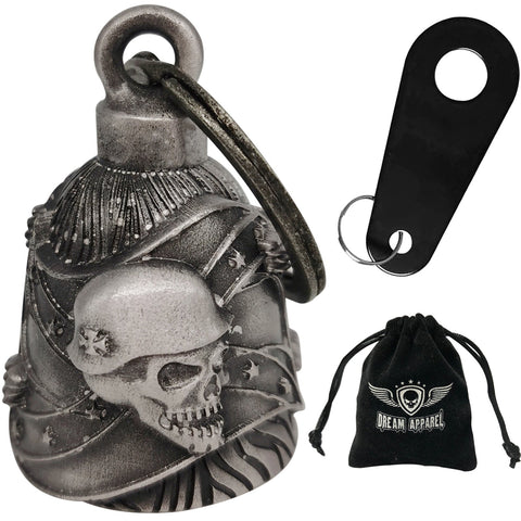 Dream Apparel Skull Motorcycle Bell, for Good Luck and 3-D, Light Weight, Impact Resistant