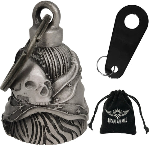 Dream Apparel Skull Motorcycle Bell, Good Luck and in 3-D, Light Weight, Impact Resistant