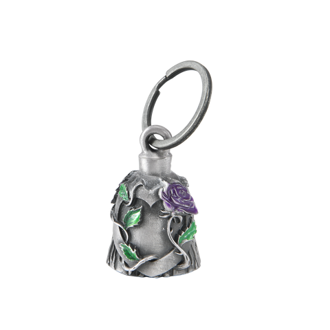 Dream Apparel Heart with Purple Rose 3D Motorcycle Bell  3-D, Light Weight, Impact Resistant