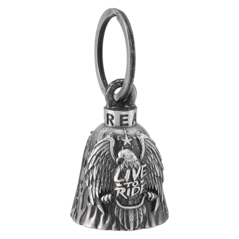 Dream Apparel Eagle with Wings, Live to Ride Motorcycle Bell