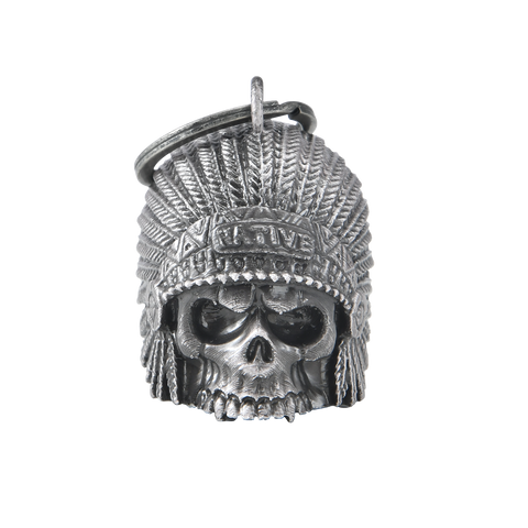 Dream Apparel Indian Skull Head Motorcycle Bell Good Luck and in 3-D, Light Weight, Impact Resistant