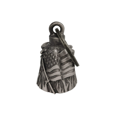 Dream Apparel USA FLAG Motorcycle Bell, for Good Luck and in 3-D, Light Weight, Impact Resistant