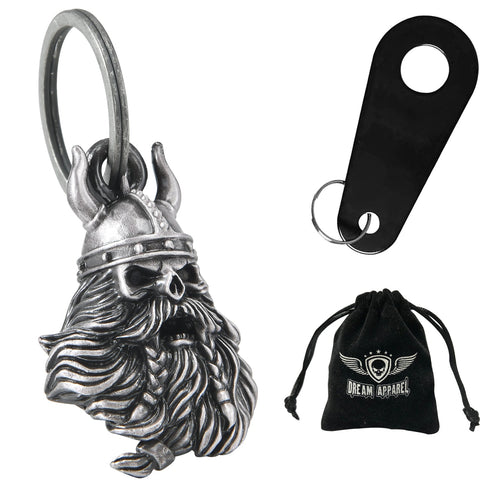 Dream Apparel Viking Helmet Beard Skull Motorcycle Bell, for Good Luck and in 3-D, Light Weight