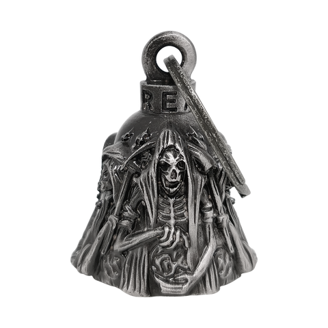 Dream Apparel Skeleton Holding Fire Ball Motorcycle Bell