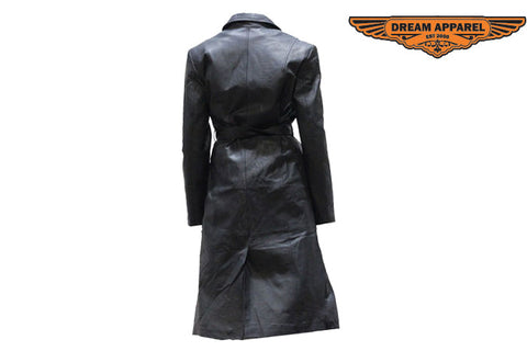 Womens Long Coat With Z/O Lining & Belt