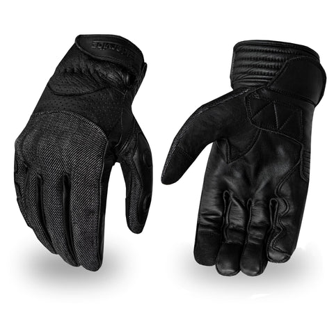 Dream Apparel Leather and Denim combination gloves