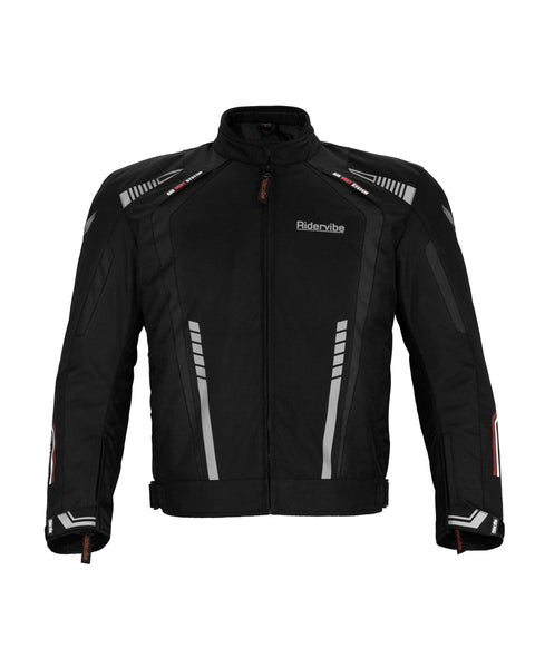 Dream Apparel Men's Nylon and Mesh Motorcycle Black Jacket