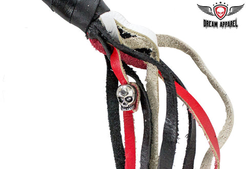 Black, Red & White Get Back Whip For Motorcycles