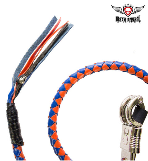 Blue & Orange Motorcycle Get Back Whip