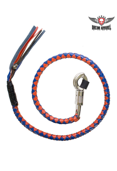 Blue & Orange Motorcycle Get Back Whip