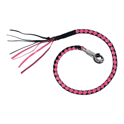 1" Get Back Whip Black/Pink