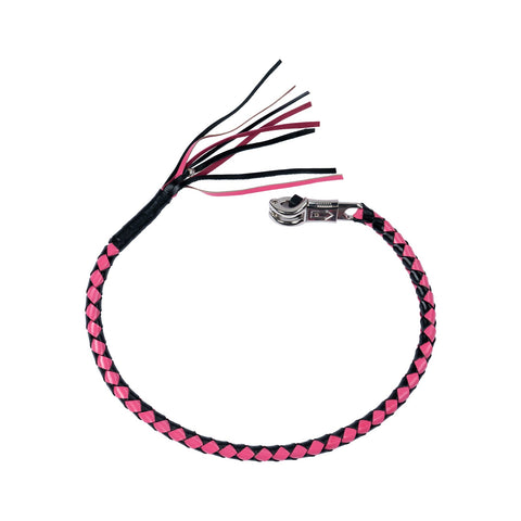 1" Get Back Whip Black/Pink