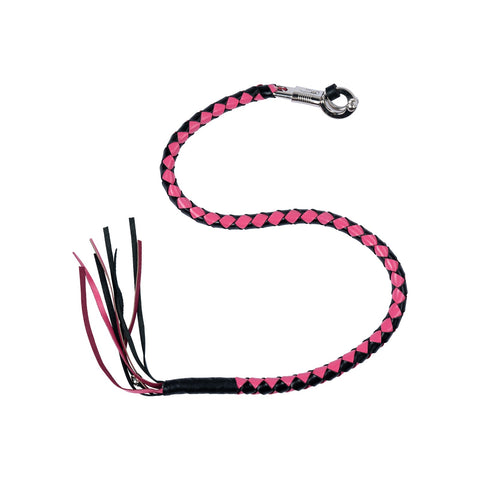 1" Get Back Whip Black/Pink