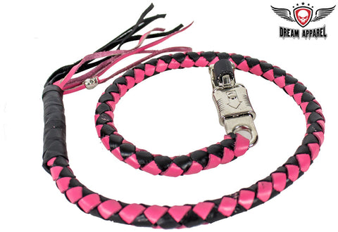 Pink & Black Get Back Whip For Motorcycles