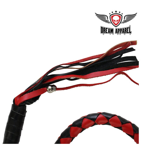 36" Black And Red Get Back Whip