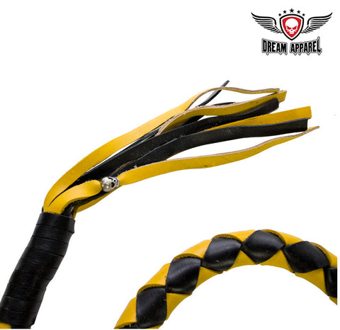 3" Black & Yellow Get Back Whip for Motorcycles