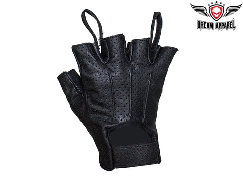 Nappa Leather Fingerless Riding Gloves