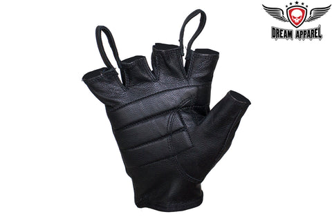 Nappa Leather Fingerless Riding Gloves